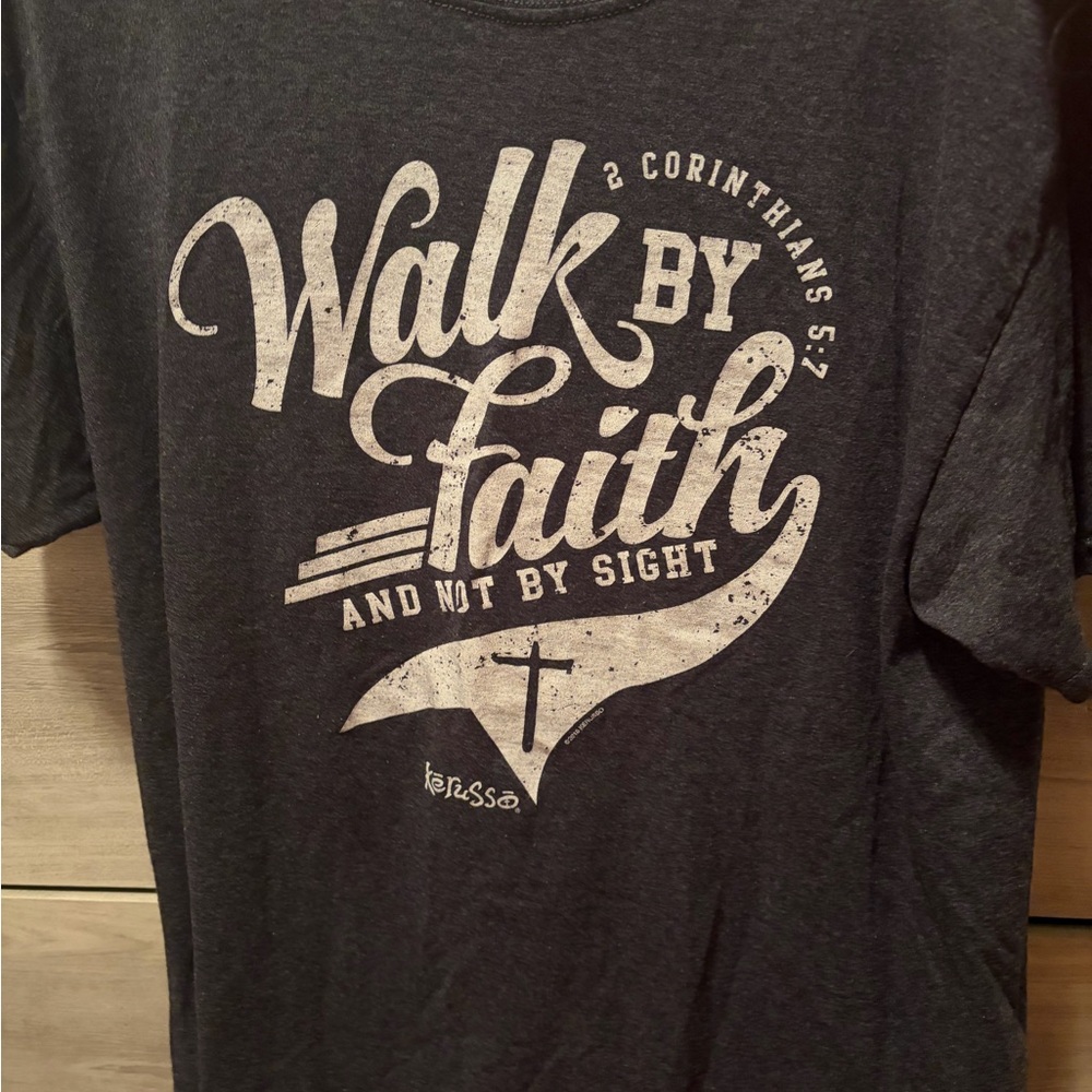 Walk by Faith Graphic T-Shirt - Black